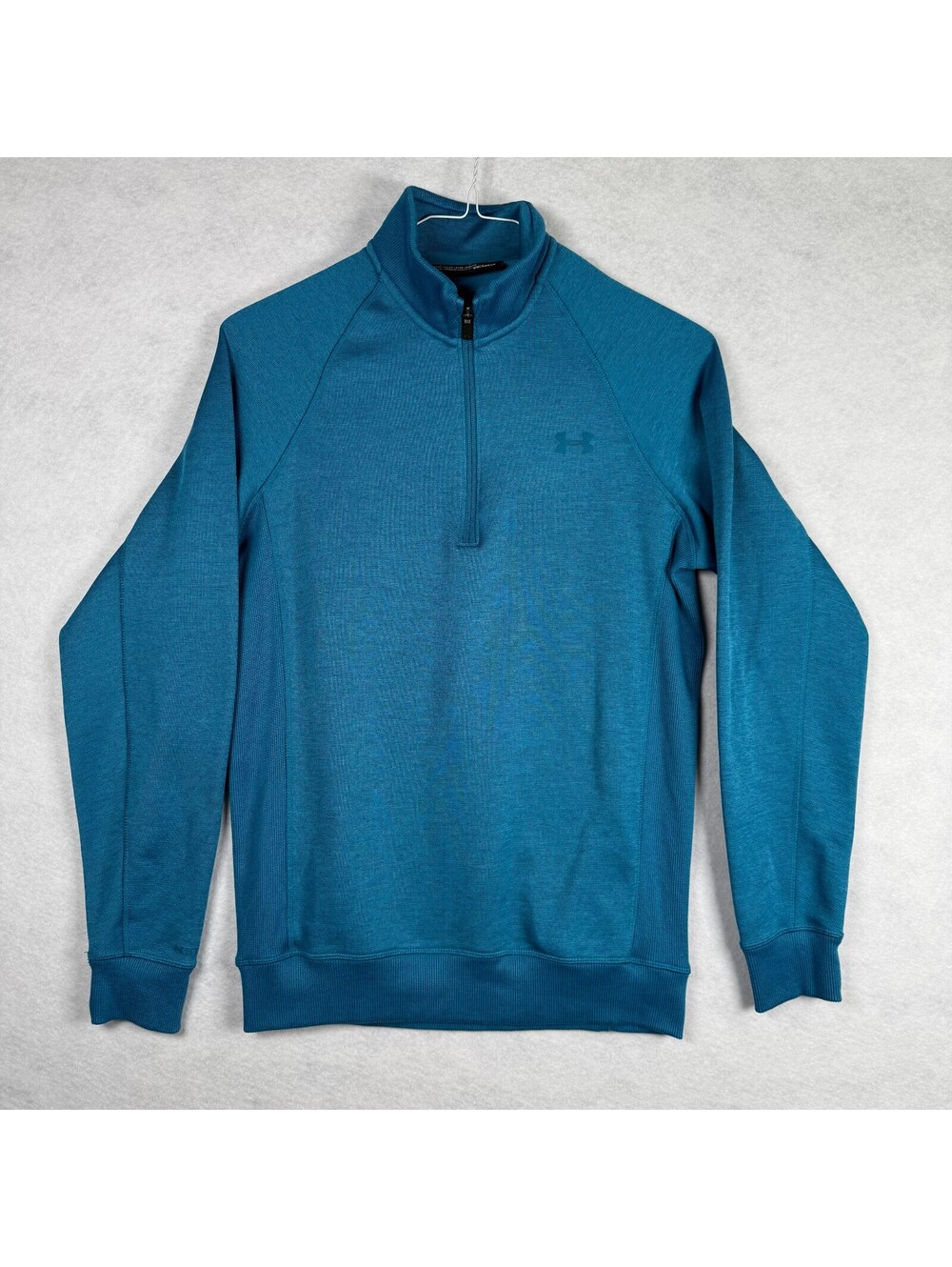 Under Armour ColdGear Loose Blue 1/4 Zip Pullover Sweatshirt Small